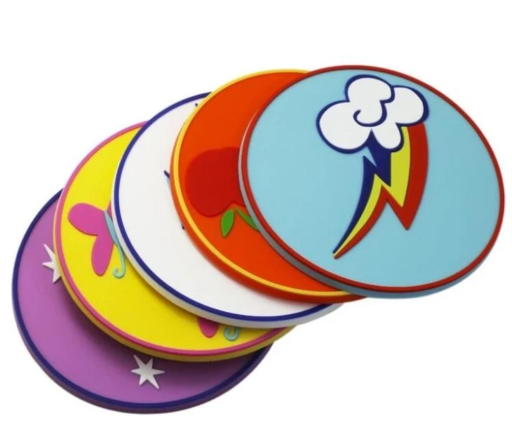 Customized Round Shape Colorful Pvc Coaster