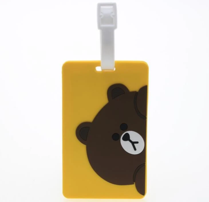 Waterproof 3D Soft PVC Rubber Travel Luggage Tags