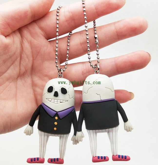3D Soft Rubber Keychain Pvc Key Holder Metal Keychain For Christmas Gifts